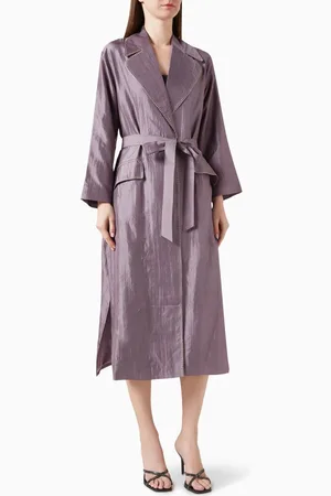 SWGT Trench Coat in Mulberry Silk