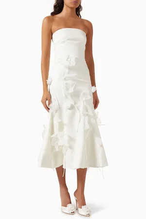 ROTATE 3D Lily Midi Dress