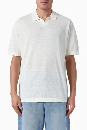 Les Deux Emmanuel Polo Shirt in Linen-blend Knit
