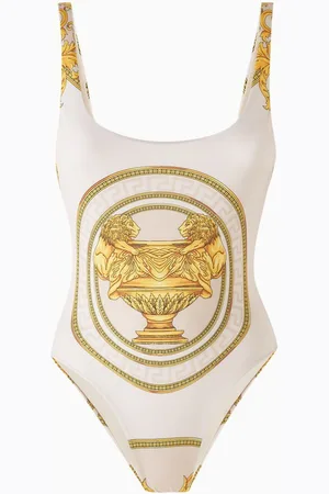 VERSACE Heritage-print One-piece Swimsuit in Lycra