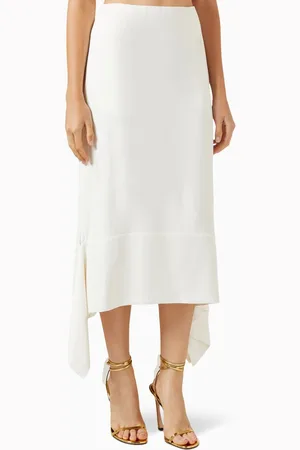 BAQA Asymmetric Midi Skirt in Viscose