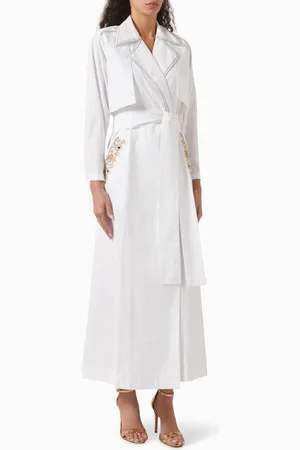 THL Eleanor Trench Coat Belted Abaya in Cotton
