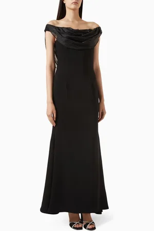 Nass Off-shoulder Draped Maxi Dress