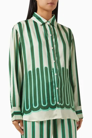 BOHEMIAN TRADERS Stripe Slim Line Shirt in Viscose