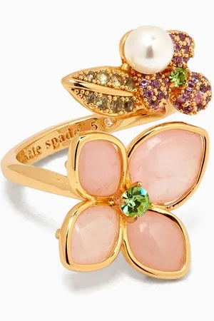 Kate Spade Pastel Petals Ring in Gold-tone Brass
