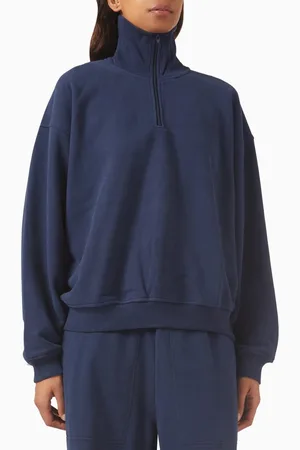 12 STOREEZ Relaxed-fit Half-zip Sweatshirt in French Terry