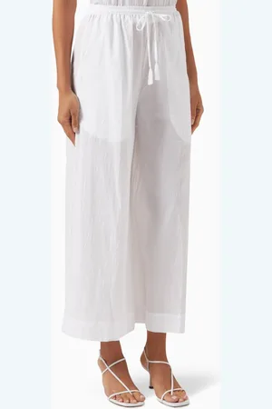 Natalie Martin Lauren Striped Wide-leg Pants in Cotton