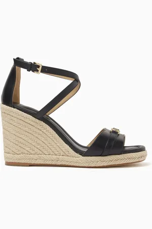 Michael Kors Mandy 100 Wedge Sandals in Leather