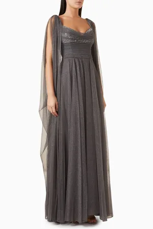 GEMY MAALOUF Beaded Heart-Neckline Dress in Tulle