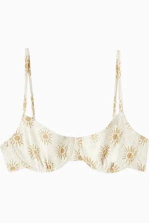 Solid Eva Jacquard Bikini Top