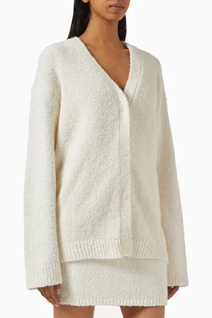 12 STOREEZ Relaxed-fit Cardigan in Bouclé Knit