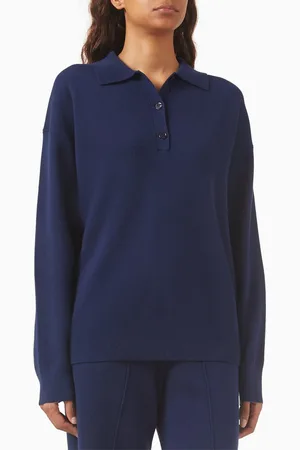 12 STOREEZ Relaxed-fit Polo Sweater in Merino Wool Blend