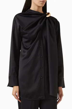 Salvatore Ferragamo Draped Long-sleeved Shirt