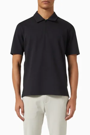 THEORY Ryder Quarter-zip Polo Shirt in Relay Jersey