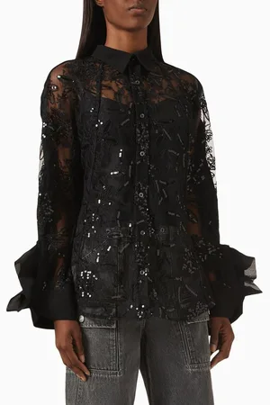 3.1 Phillip Lim Oversized Sequin Shirt in Lace