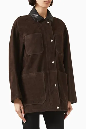 Nour Hammour Barn Modern Jacket in Suede