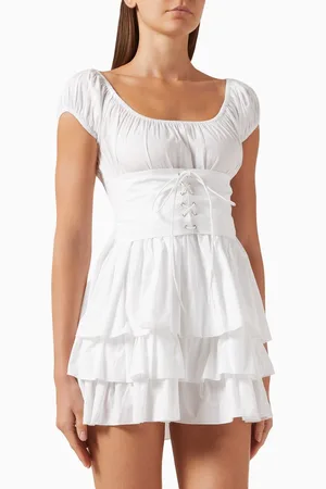Leslie Amon Marine Corset Mini Dress in Cotton