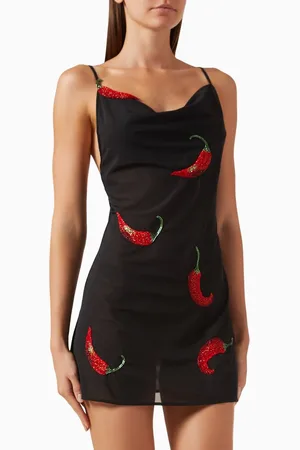 Leslie Amon Galli Mini Dress in Mesh