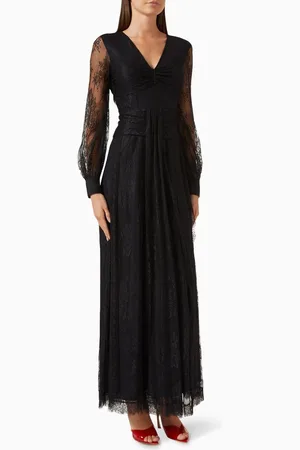 Pinko Sordone Maxi Dress in Lace