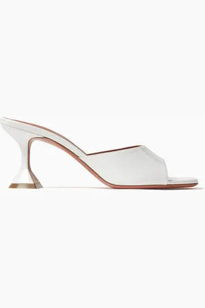 Amina Muaddi Lupita 70 Mule Sandals in Patent Leather