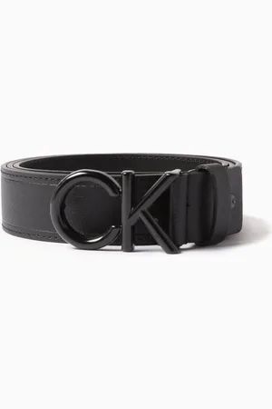 Calvin Klein Logo Belt in Leather