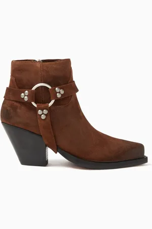 SONORA Jalapeño Belt Ankle Boots in Suede