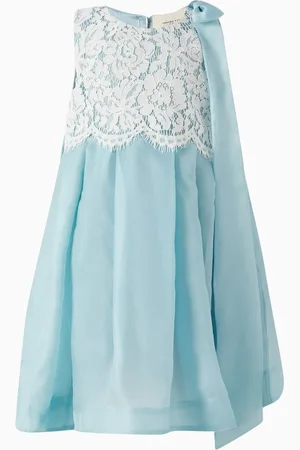 SHATHA ESSA Bow & Lace Dress