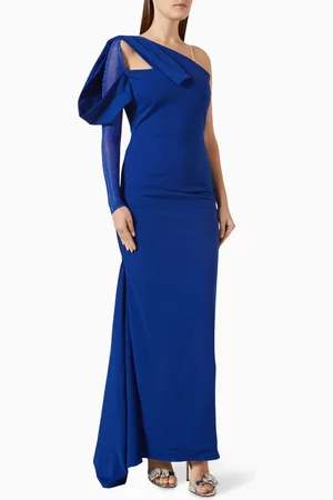 AC One-shoulder Draped Gown
