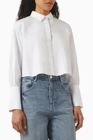 Armani Exchange Cropped Shirt in Cotton
