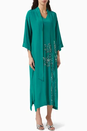 Twinkle Hanspal Hand-embroidered Kaftan in Crepe