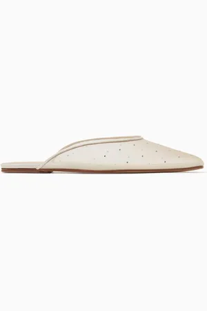 MAGDA BUTRYM Crystal-embellished Mules in Mesh