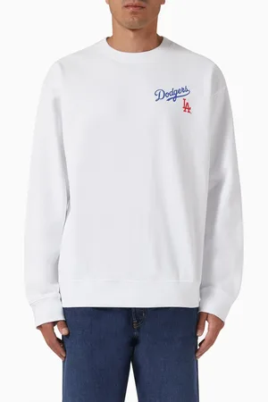 Sporty & Rich Dodgers Serif Crewneck Sweater in Cotton