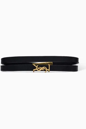 Saint Laurent Opyum Double Wrap Bracelet in Leather