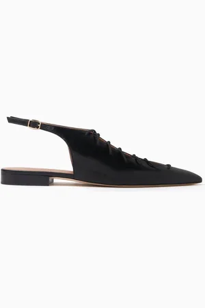 MALONE SOULIERS Alia Point-toe Slippers in Leather
