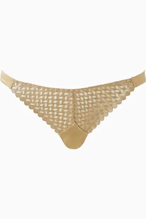 Livy Silver Park Tanga Briefs in Silk Satin