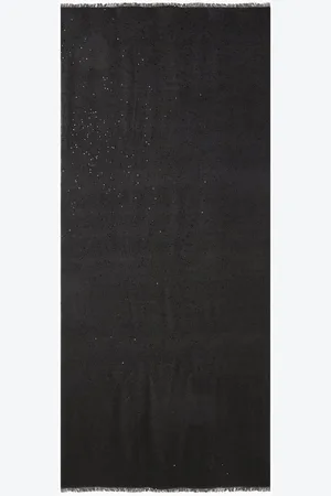 Brunello Cucinelli Diamond Yarn Sequin-embellished Scarf in Cashmere-silk