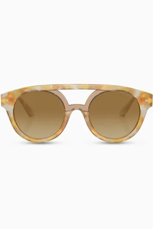 Giorgio Armani Round Frame Sunglasses in Acetate