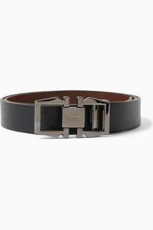 Salvatore Ferragamo Gancini Reversible Belt in Calf Leather