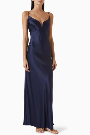 Livy Cigale Maxi Dress in Silk Satin