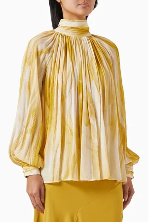 Elisabetta Franchi Tulle-print Blouse in Viscose