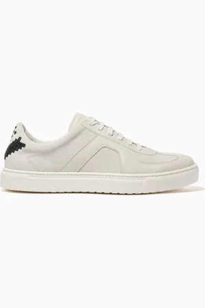 Bottega Veneta White Intrecciato-Detail Sneakers