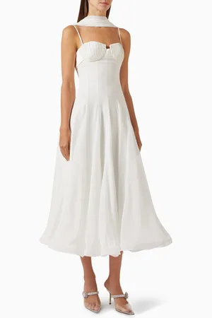 NAFSIKA SKOURTI Bridal Waltz Scarf Dress in Chiffon