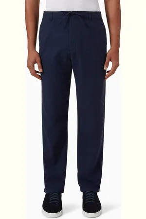 SELECTED Drawstring Chino Pants in Organic Cotton-blend