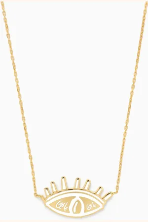BIL ARABI Eye Motif Necklace in 18kt Gold