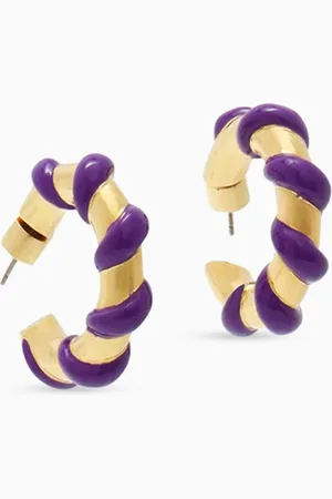 Lanvin Mélodie Candy Hoop Earrings in Gold-tone Brass