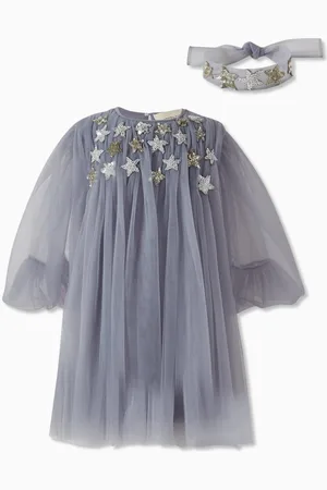 SHATHA ESSA Glimmer Star-appliqué Dress in Tulle