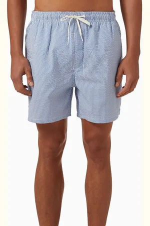 SELECTED Cooper Swim Shorts in Seersucker