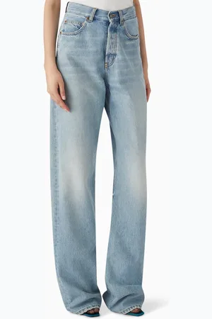 Saint Laurent V-waist Baggy Jeans in Denim