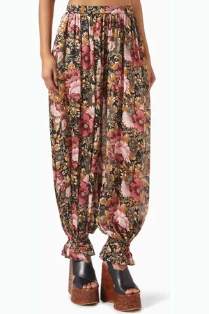 Chloé Fluid Pleated Pants in Silk Charmeuse