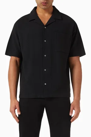 Frame Jacquard Short Sleeve Shirt in Cotton